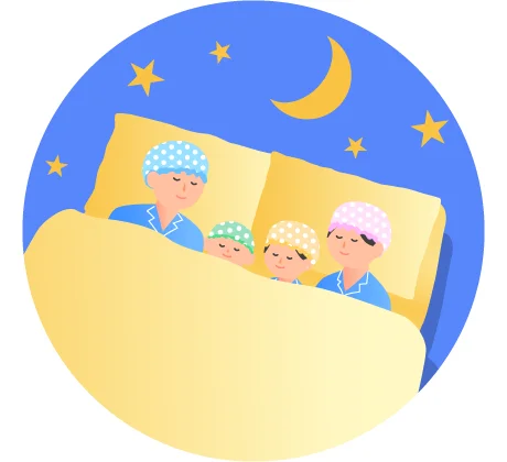 寝室に入った瞬間から、心地よく眠れる