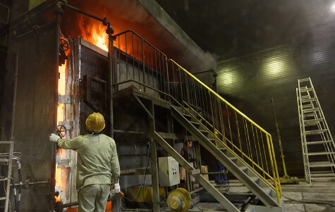 耐火性能の実証試験の様子