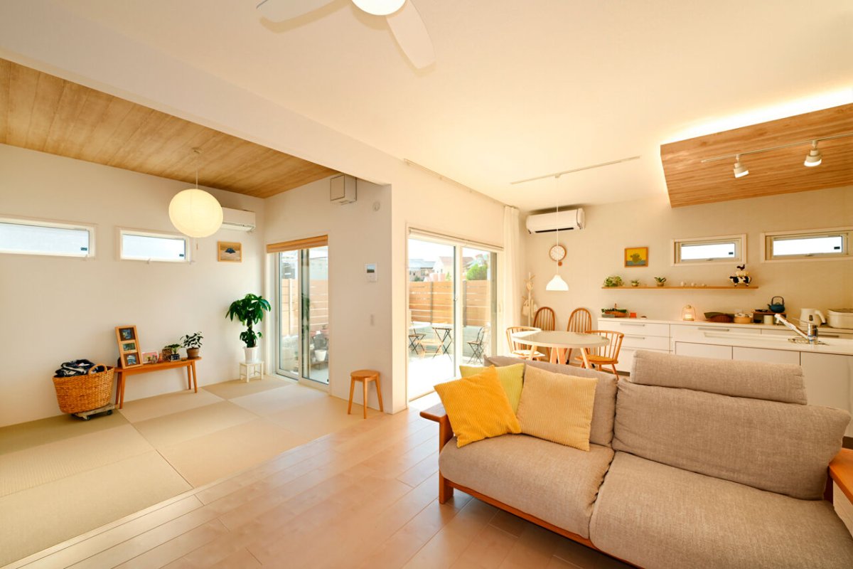 回遊動線と室内干しで家事ラク